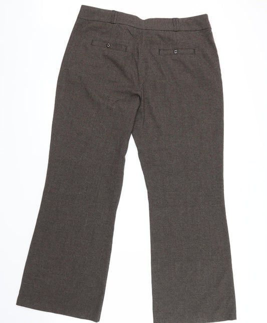 Moda Womens Brown Trousers Size 16