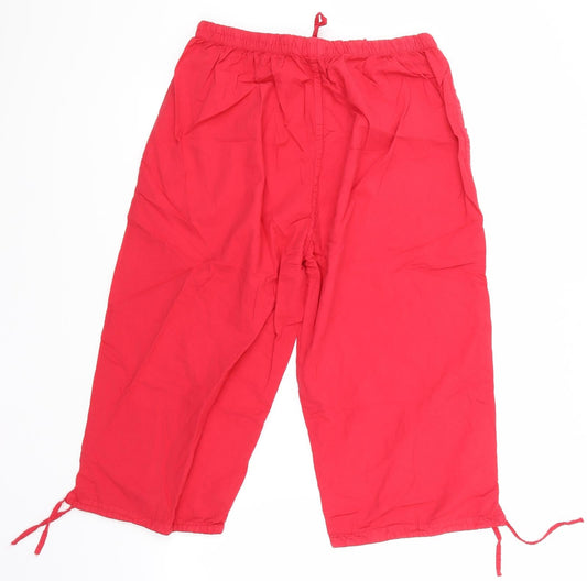 eliane Womens Red Mom Shorts One Size