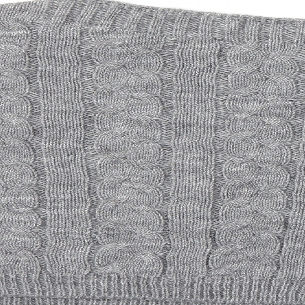 Brand and care label for Preworn women’s gold knit jumper, size L