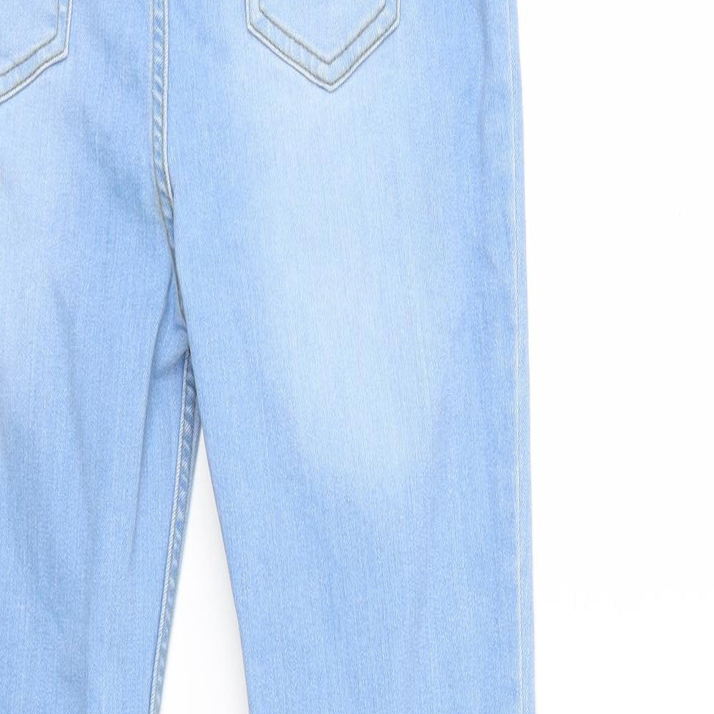 Brand and care label for Denim & Co. girls’ blue denim skinny jeans, size 12, years