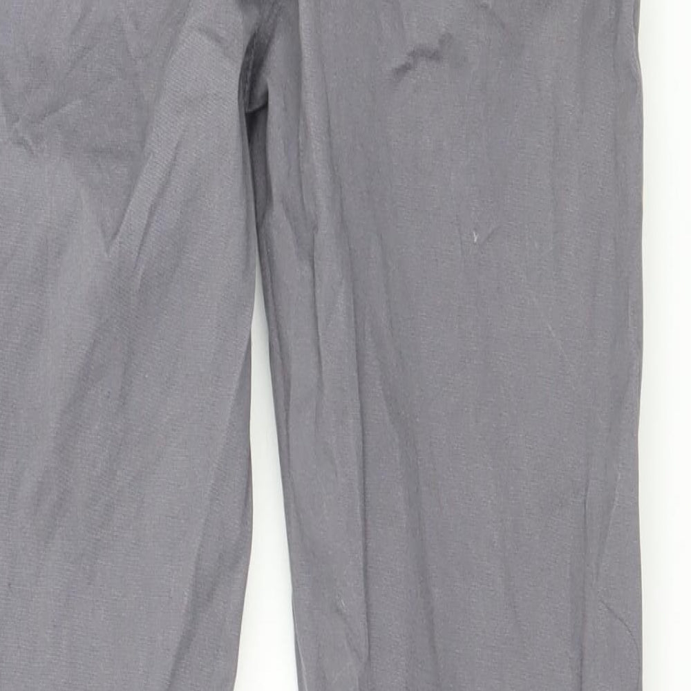 Brand and care label for Matalan boys’ grey trousers, size 9, years