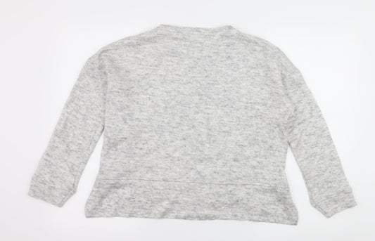 New Look Womens Grey Knit Pullover Jumper Size 10