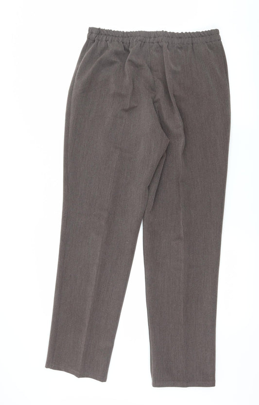 Afibel Womens Grey Trousers Size 14 L30 in