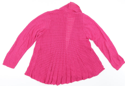 Pura Moda Womens Pink Cardigan Jumper Size L