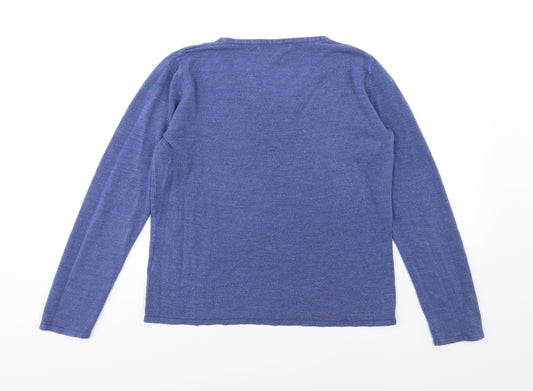 Bonmarché Womens Blue Knit Pullover Jumper Size S
