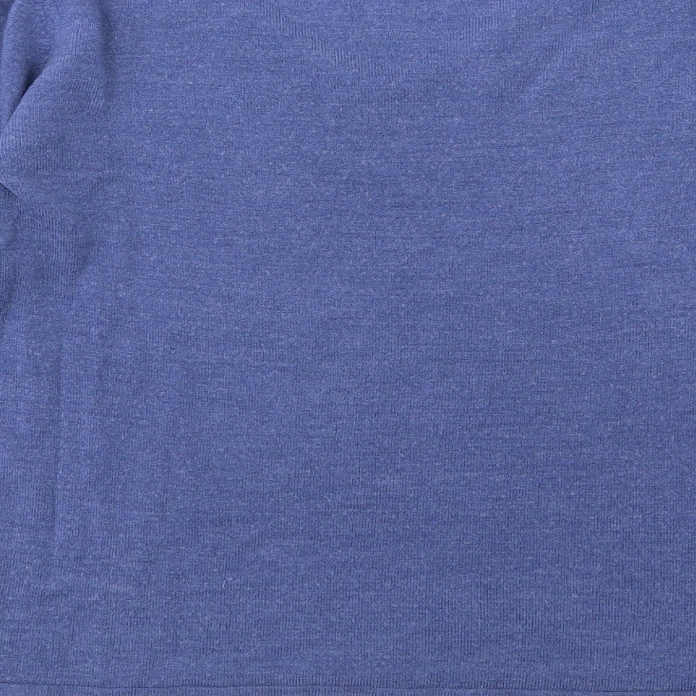 Brand and care label for Bonmarché women’s blue knit jumper, size S