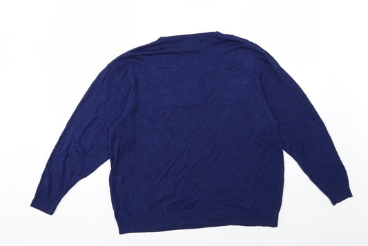 Moxdi Womens Blue Knit Pullover Jumper Size 10