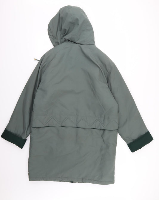 Compliments Womens Green Overcoat Coat Size 10
