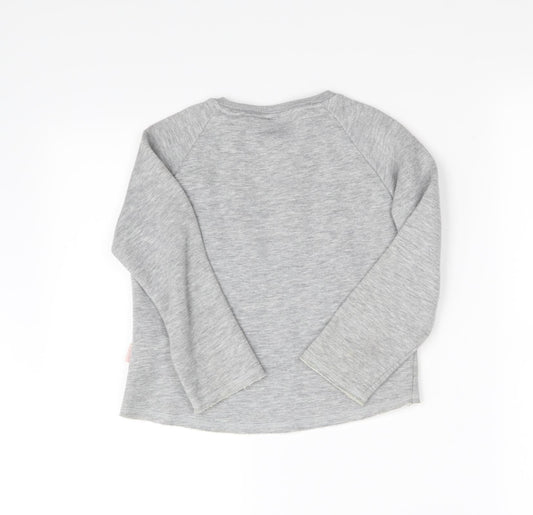Emoji Girls Grey Pullover Jumper Size 5 Years