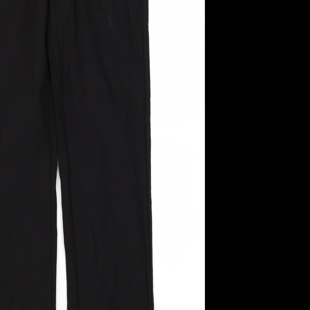 Preworn Womens Black Trousers Size 12 L28 in