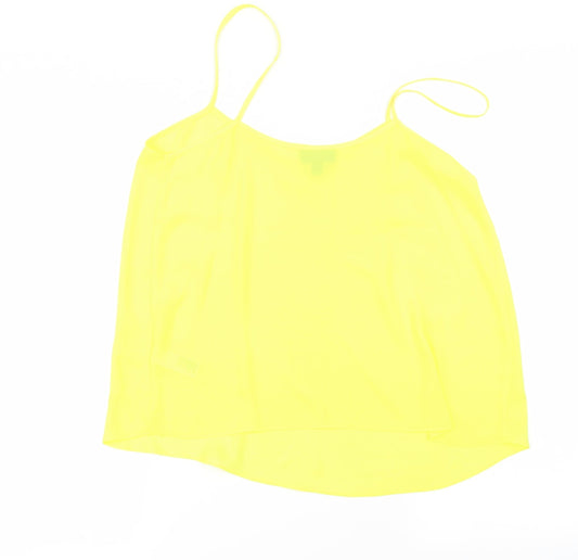 Topshop Womens Yellow Basic Blouse Size 10