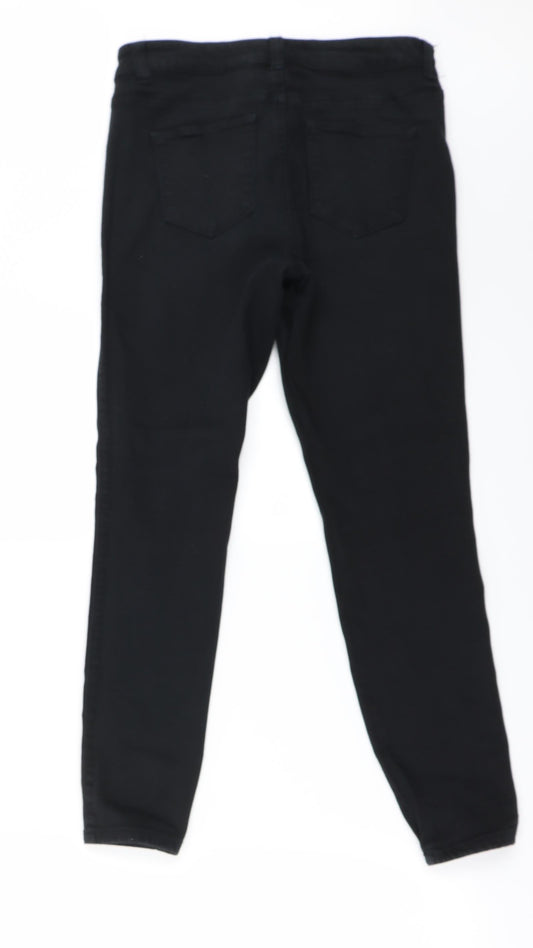Preworn Womens Black Skinny Jeans Size 12 L25 in