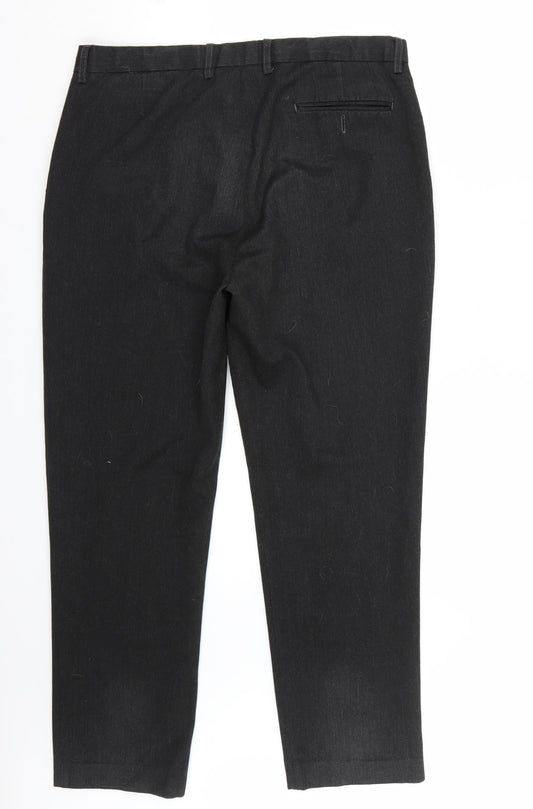 Banner Mens Grey Trousers Size 34 L30 in
