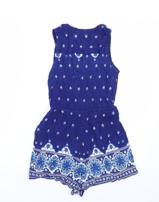 H&M Womens Blue Playsuit One-Piece Size 4