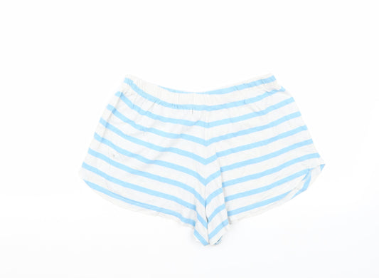 ASOS Womens Blue Striped Sweat Shorts Size 8