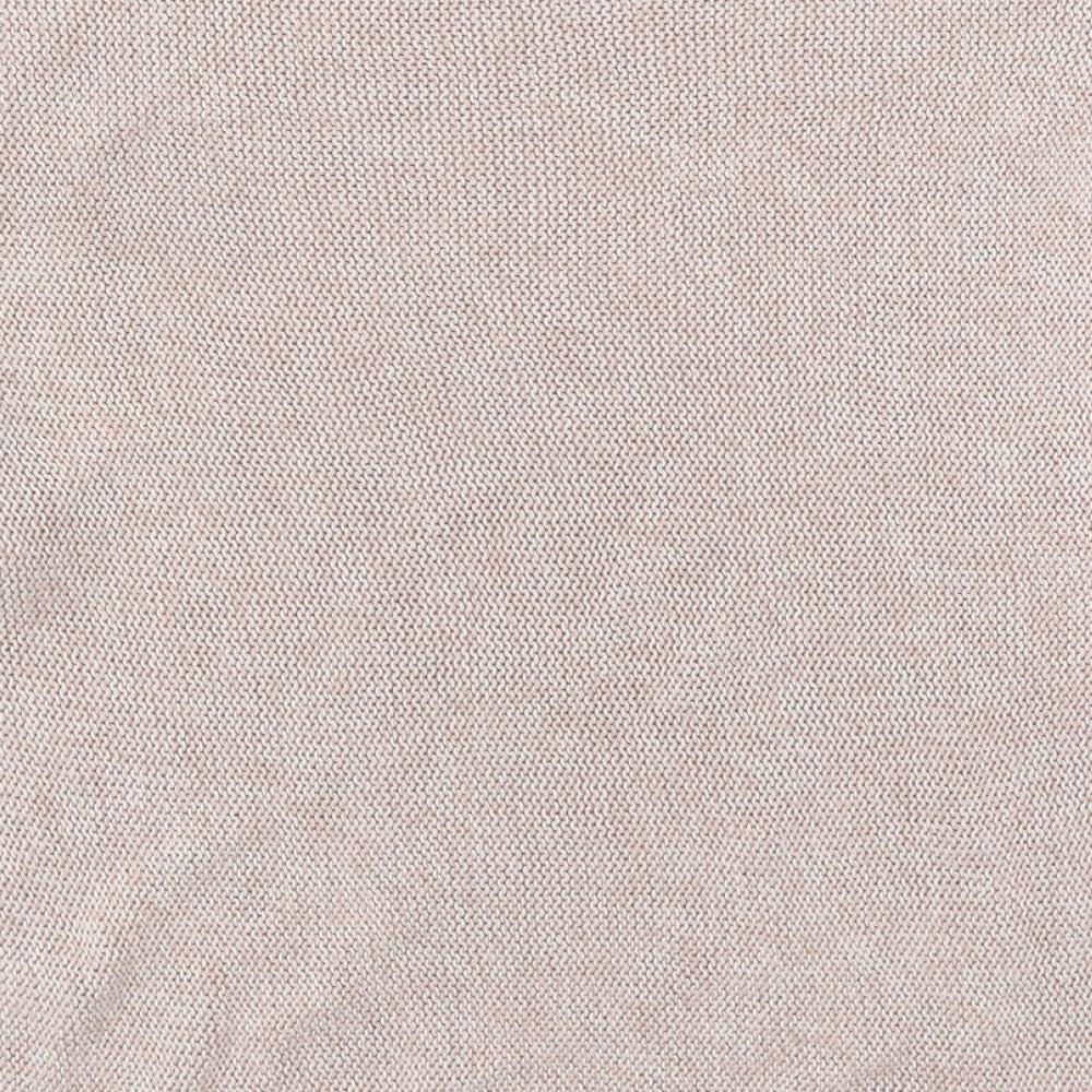 Brand and care label for H&M women’s pink jumper, size S