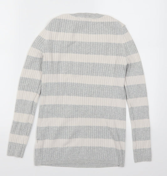 Gap Womens Grey Striped Pullover Jumper Size M