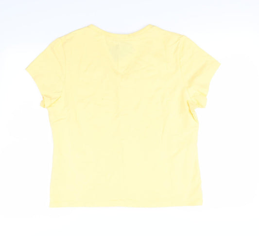 Ana capri Womens Yellow Basic Blouse Size XL