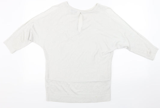 NEXT Womens Silver Basic T-Shirt Size 8