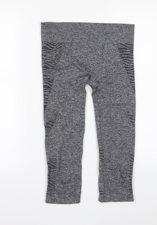 Preworn Womens Grey Cropped Leggings Size 27 in L20 in