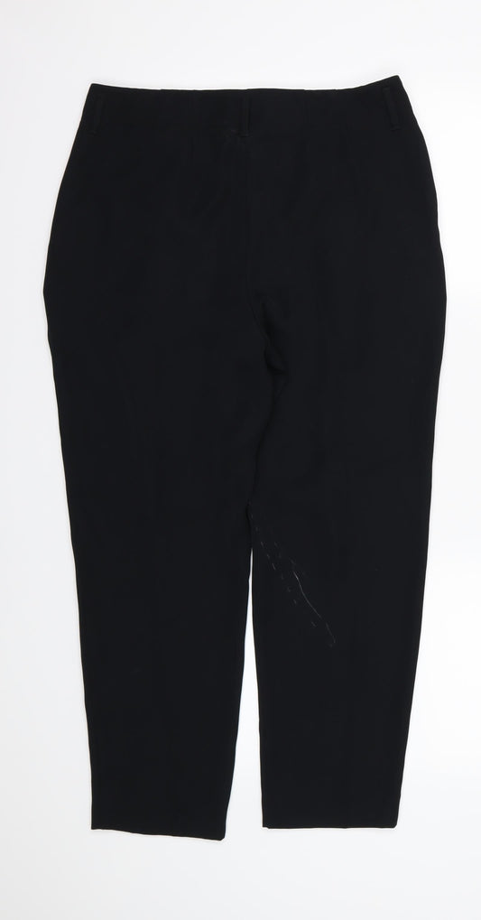 Marks and Spencer Womens Black Rayon Trousers Size 12 L27 in