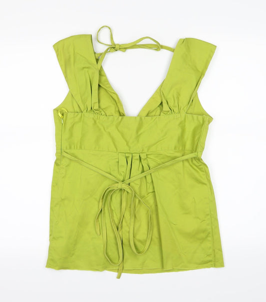 JLO Womens Green Basic Blouse Size 14