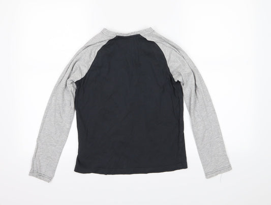NEXT Boys Black Jersey Pyjama Top Size 11 Years - the floor is lava