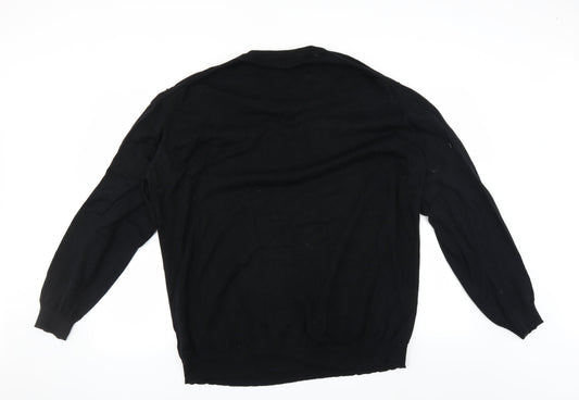 & Brand Mens Black Pullover Jumper Size XL