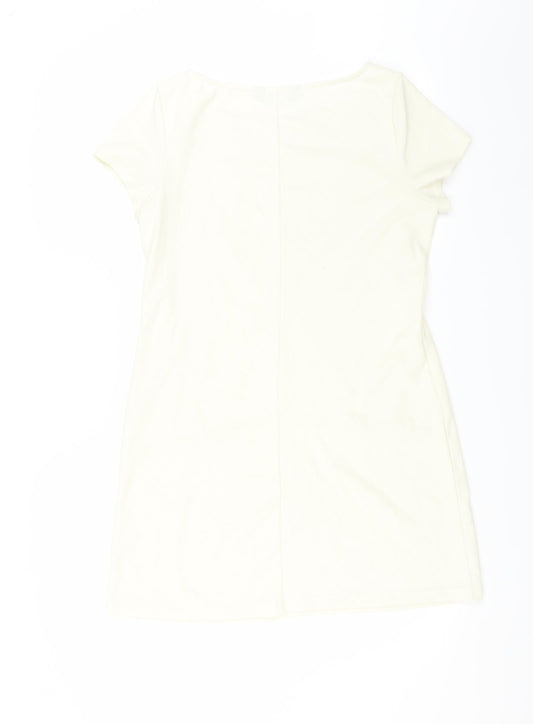 Dorothy Perkins Womens Ivory T-Shirt Dress Size 12