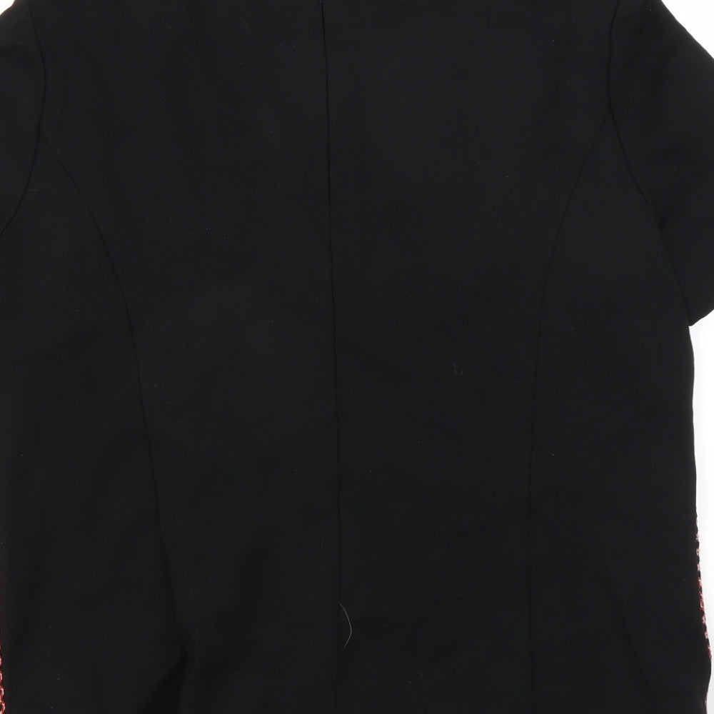 Marks and Spencer Womens Black Geometric Basic Blouse Size 12