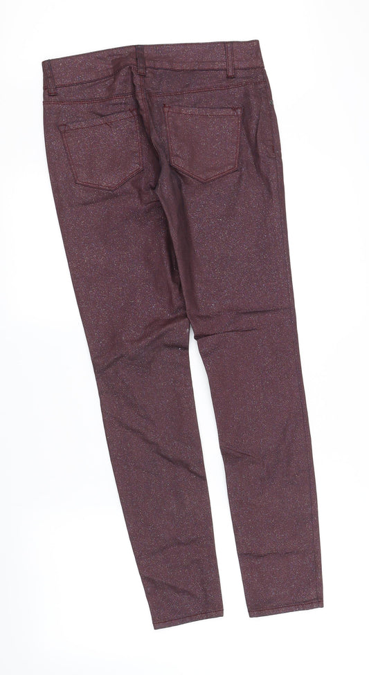 skinny Womens Purple Trousers Size 8 L32 in