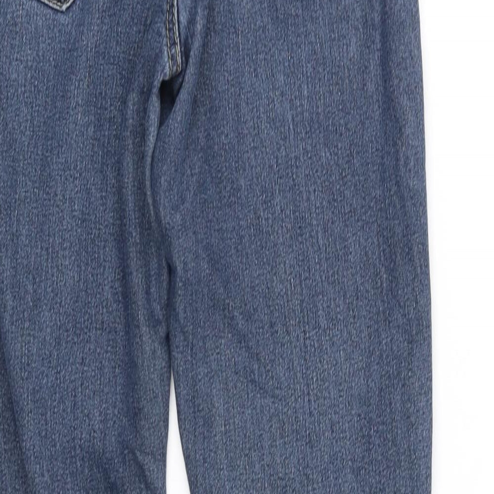 deniem co Womens Blue Trousers Size 8 L30 in