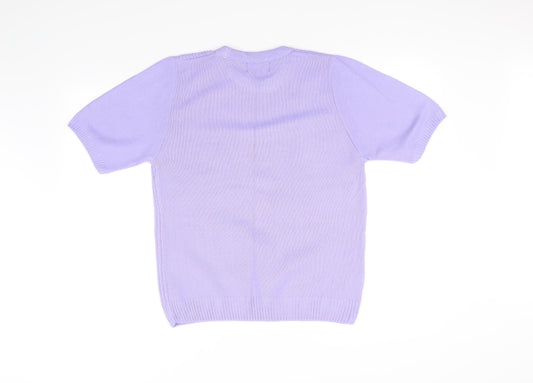 CHIC Womens Purple Pullover Jumper Size M