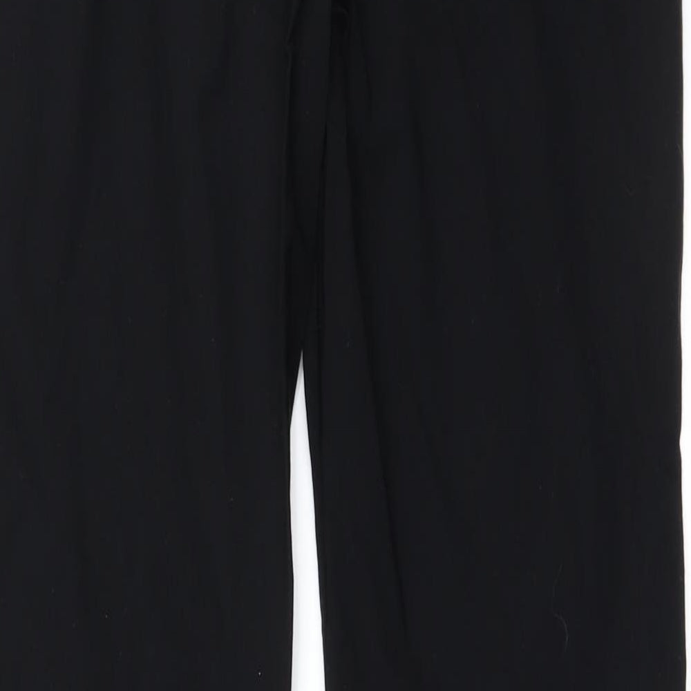 Brand and care label for Papaya women’s black trousers, size UK 10, 27-inch leg