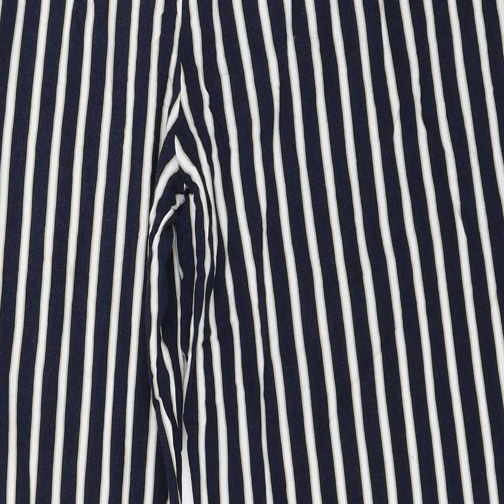 Yessica Womens Blue Striped Trousers Size 42 L27 in