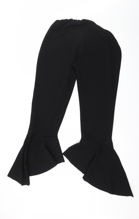 Preworn Womens Black Jersey Trousers Size 14 L23 in