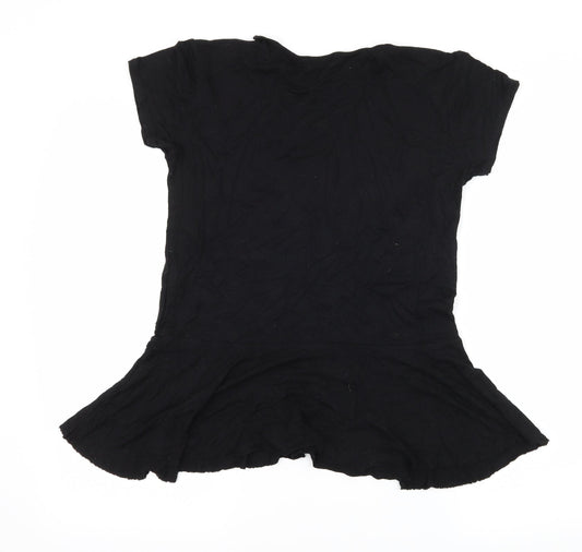 Miss Faceless Womens Black Jersey Basic T-Shirt Size M