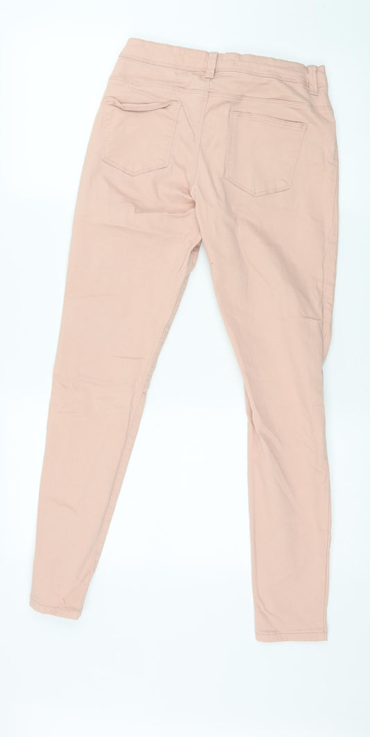 Denim & Co. Womens Pink Denim Skinny Jeans Size 8 L27 in