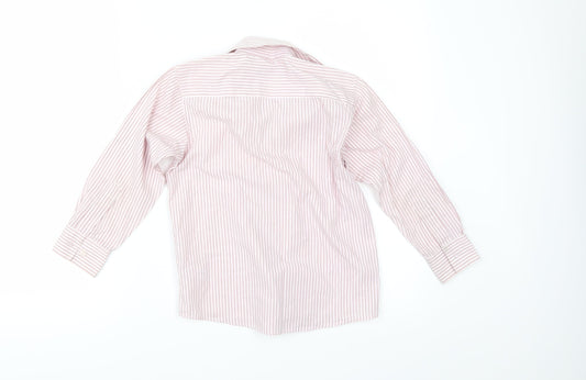 Duck & Dodge Boys Red Striped Basic Button-Up Size 6 Years