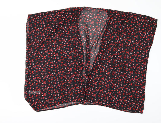 George Girls Black Floral Kimono Blouse Size 11-12 Years