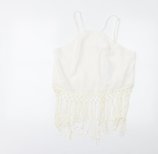 Glamourous Womens White Kimono Blouse Size 12