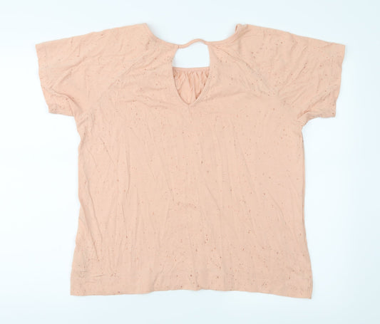 NEXT Womens Pink Polka Dot Jersey Basic Blouse Size 12
