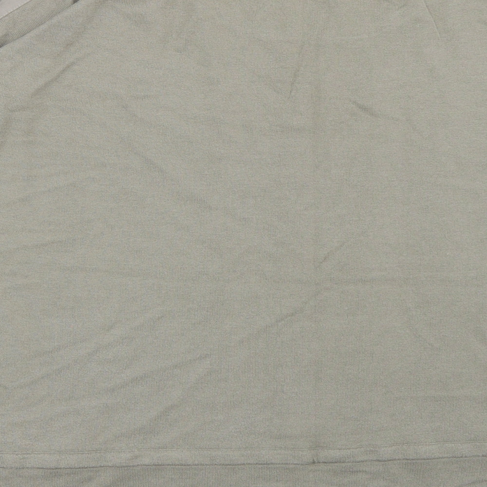 Brand and care label for ESPRIT women’s green jumper, size XL