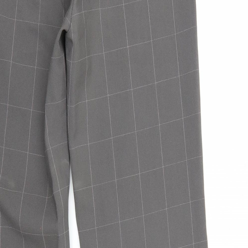 Brand and care label for Newlook women’s grey trousers, size UK 12, 32-inch leg