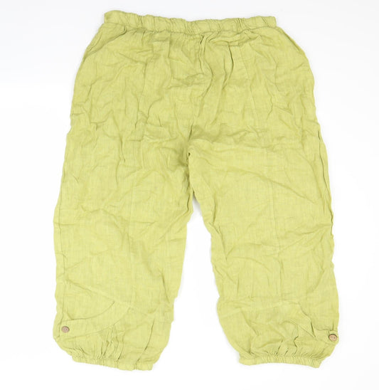 Preworn Womens Green Capri Trousers Size M L21 in