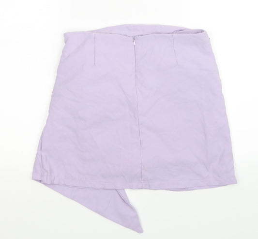 Bei Sen Womens Purple A-Line Skirt Size 28 in