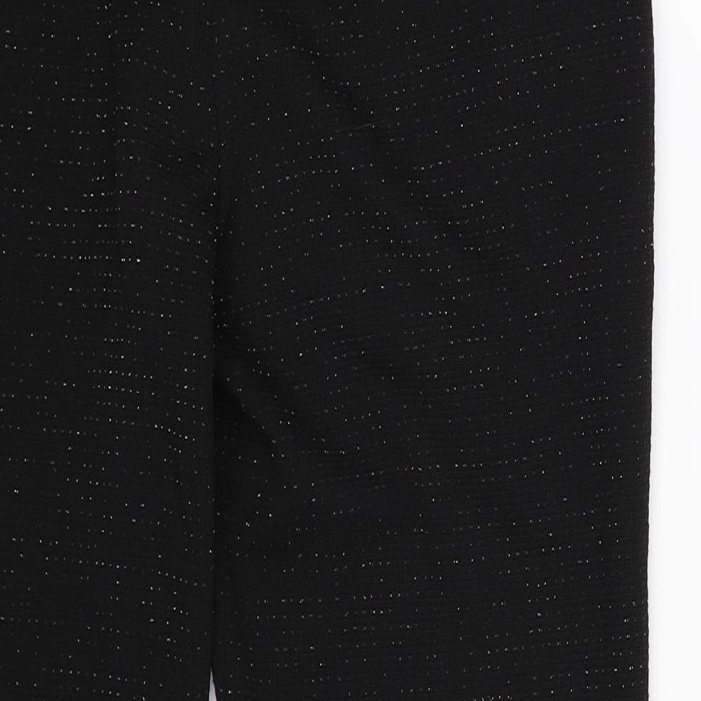 Brand and care label for Soon women’s black dress pants trousers, size UK 12, 25-inch leg