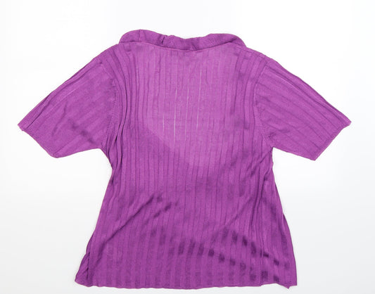 NEXT Womens Purple Knit Cardigan Jumper Size 16