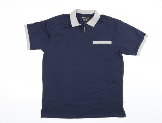 Atlas for Men Mens Blue Polo Size M