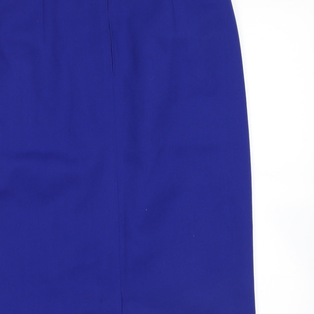 Brand and care label for Gerry Weber women’s blue straight & pencil skirt, size UK 40